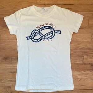 Flogging Molly Graphic Tee - Cream with Navy & Red Logo